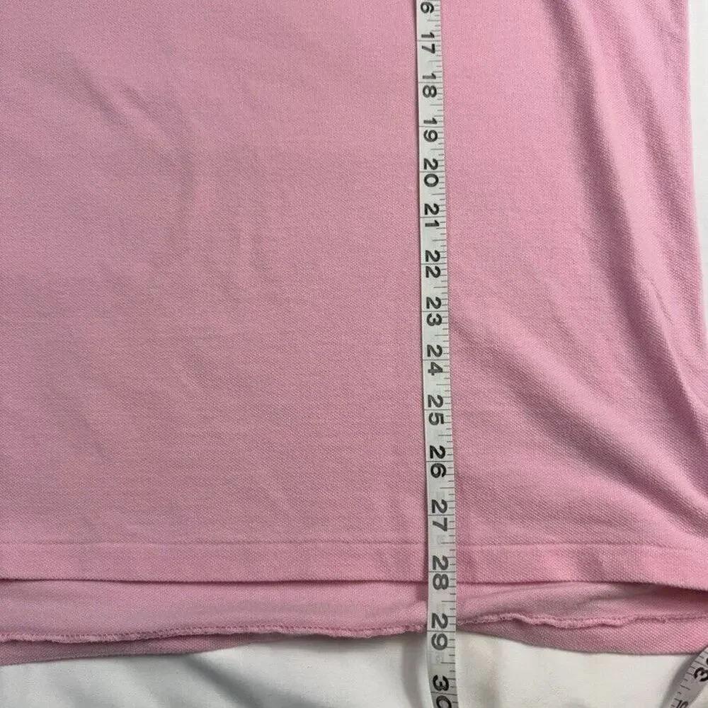 Polo Ralph Lauren Shirt L Classic Fit Pink Blue Pony Logo Casual Rugby Men's